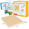 2Pack Wooden Geoboard,Montessori Toy,Graphical Mathematical Education Toy for Kids with Pattern Cards and Rubber Bands to Figures and Shapes, Brain Teaser STEM Toy Geo Board. view 3