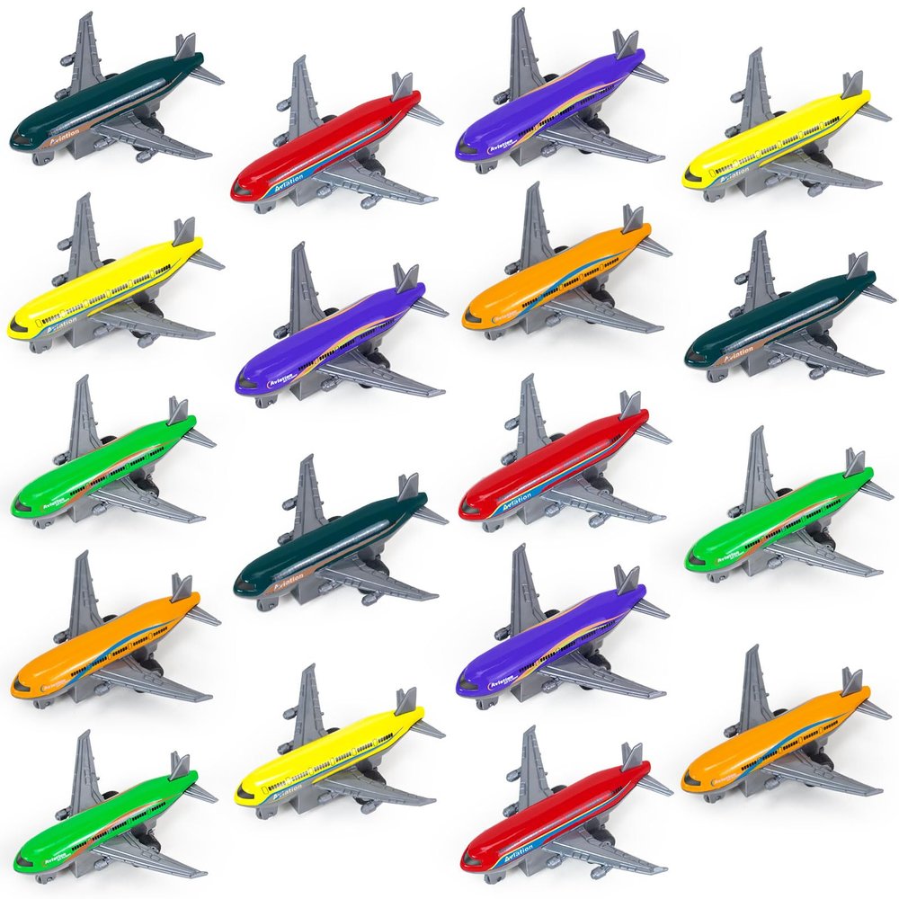 15 Pack Airplane Toys Goodie Bag Stuffers, Mini Diecast Toy Airplane for Boys 3 4-8 Years, Pull Back Alloy Model Planes Toys for Kids Easter Gifts Easter Basket Stuffers & Party Favors, 6 Colors