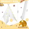 12 Packs Teepee Tent for Kids with 10FT String Lights, Play Teepee Tent for Girls & Boys, Indoor Outdoor Foldable Tents for Birthday Party Boho Sleepovers Party Pajama Party (White) view 3