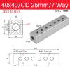 40x40 Thickened G1/2 to G1/4 Split Teeth Exhaust Source Oil Water Distribution Shunt Block Straight-Through (Color : 7 Way (25mm)) view 2