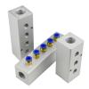 40x40 Thickened G1/2 to G1/4 Split Teeth Exhaust Source Oil Water Distribution Shunt Block Straight-Through (Color : 3 Way (35mm)) view 1