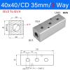 40x40 Thickened G1/2 to G1/4 Split Teeth Exhaust Source Oil Water Distribution Shunt Block Straight-Through (Color : 3 Way (35mm)) view 2