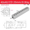 40x40 Thickened G1/2 to G1/4 Split Teeth Exhaust Source Oil Water Distribution Shunt Block Straight-Through (Color : 9 Way (25mm)) view 2