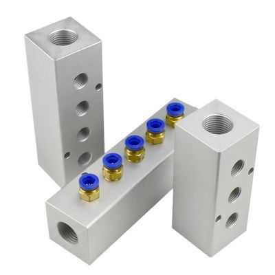 40x40 Thickened G1/2 to G1/4 Split Teeth Exhaust Source Oil Water Distribution Shunt Block Straight-Through (Color : 9 Way (35mm))