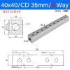 40x40 Thickened G1/2 to G1/4 Split Teeth Exhaust Source Oil Water Distribution Shunt Block Straight-Through (Color : 9 Way (35mm)) view 2