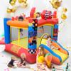 Culaluva Inflatable Bounce House: Bouncy Castle 2-in-1 with Slide for Kids Aged 3-6 - with 370W Blower & Storage Bag - Indoor Outdoor Play view 2