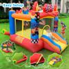 Culaluva Inflatable Bounce House: Bouncy Castle 2-in-1 with Slide for Kids Aged 3-6 - with 370W Blower & Storage Bag - Indoor Outdoor Play view 3