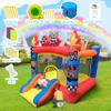 Culaluva Inflatable Bounce House: Bouncy Castle 2-in-1 with Slide for Kids Aged 3-6 - with 370W Blower & Storage Bag - Indoor Outdoor Play view 4