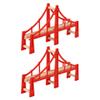 2pcs Track Train Bridge Toy Bridges Railway Expansion Accessories Toys for Boys Train Expansion Accessories Boy Toys s Cross Wooden Child, 31.00X19.00X4.00CM view 1