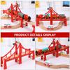 2pcs Track Train Bridge Toy Bridges Railway Expansion Accessories Toys for Boys Train Expansion Accessories Boy Toys s Cross Wooden Child, 31.00X19.00X4.00CM view 2