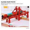 2pcs Track Train Bridge Toy Bridges Railway Expansion Accessories Toys for Boys Train Expansion Accessories Boy Toys s Cross Wooden Child, 31.00X19.00X4.00CM view 3