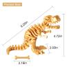 FunisFun 3D Printed Dragon with Articulated Bones for Adult, 3D Printed Dinosaur Fidget Toys Decor for Stress Relief (Gold, 1P) view 2
