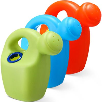 Lunmon 3 Pcs Kids Watering Can Plastic Mini Watering Can Bulk for Child Toddler Flower Garden Sand Beach Toy Garden Tools for Boys Girls End of Year Gifts