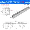 40x40 Thickened G1/2 to G1/4 Split Teeth Exhaust Source Oil Water Distribution Shunt Block Straight-Through (Color : 10 Way (35mm)) view 2