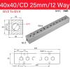 40x40 Thickened G1/2 to G1/4 Split Teeth Exhaust Source Oil Water Distribution Shunt Block Straight-Through (Color : 12 Way (25mm)) view 2