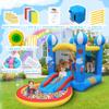 Culaluva Inflatable Bounce House: 4 in 1 Bouncy Castle with Ball Pit & Slide for Kids Age 3-6 with 370 Watt Blower and Storage Bag for Indoor Outdoor Play Oxford Cloth view 4