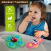 TGXLAK 3PCS Suction Cup Spinner Toys for Babies, Fidget Spinners Sensory Bath Toys 6 12 18 Months, Airplane Car Travel Essential 1-3 Year Old Boy Girl Birthday Gift for Baby view 2