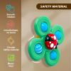 TGXLAK 3PCS Suction Cup Spinner Toys for Babies, Fidget Spinners Sensory Bath Toys 6 12 18 Months, Airplane Car Travel Essential 1-3 Year Old Boy Girl Birthday Gift for Baby view 3