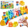 Play-Act Learning Toy for Toddlers 1 2 3 Years Old, Counting, Matching & Sorting Montessori Learning Farm Train Including 9 Farm Animals, Easter Basket Stuffers Birthday Gift for Baby Boys Girls view 1