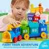 Play-Act Learning Toy for Toddlers 1 2 3 Years Old, Counting, Matching & Sorting Montessori Learning Farm Train Including 9 Farm Animals, Easter Basket Stuffers Birthday Gift for Baby Boys Girls view 2