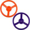 2 Pack Steering Wheel Playset Plastic Pirate Ships Wheel with Mounting Tools for Kids Playground Outdoor Gym (Purple, Orange) view 1