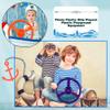 2 Pack Steering Wheel Playset Plastic Pirate Ships Wheel with Mounting Tools for Kids Playground Outdoor Gym (Purple, Orange) view 3