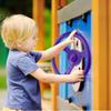 2 Pack Steering Wheel Playset Plastic Pirate Ships Wheel with Mounting Tools for Kids Playground Outdoor Gym (Purple, Orange) view 4