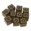 DGFJY 10 Pcs Square Edged Six Sided Dices Role Playing Game Dices Math Counting Teaching Tool for Board Game Bar Party Dice Games for Adults and Families, Yellow view 1