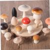 balacoo 1set Natural Wooden Mushroom Toys for Boys and Girls Realistic Decor for Playtime Photography and Early Education for Imaginative Play and Creative Crafts view 4