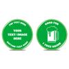 200 PCS Personalized Plastic Poker Chips, Full Color Print Your Logo and Text on The Chip, Good for Drink Tokens, Poker Card Game (Green) view 1