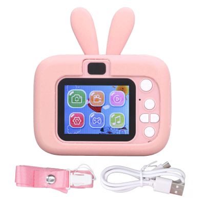 Nachukan 20MP Kids Digital Camera - Child Selfie Camera Toy in Rabbiit Shape, Perfect Toddler Camera for Christmas & Birthday Gifts(Pink)