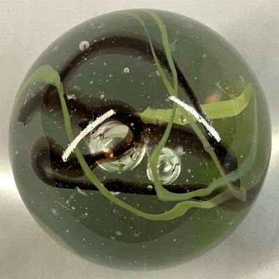 Big Game Toys Toe Breaker 50mm (2") Commando Green/Brown Wire Pull Marbles Glass