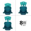Diono Everett NXT High Back Booster Car Seat with Rigid Latch, Lightweight Slim Fit Design, 8 Years 1 Booster Seat, Blue Razz Ice view 2