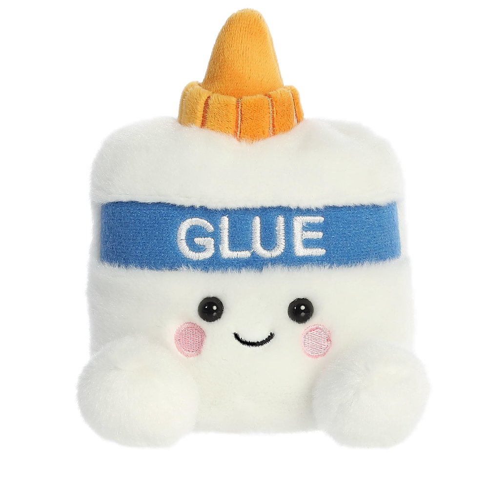 Aurora Adorable Palm Pals Gooey Glue Stuffed Animal - Fun Collectible Plush for Kids and Adult Collectors - Perfect for Decorating Rooms and Birthday Gifts - White 5 Inches