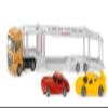 Siku 3944, Man Car Transporter, 1:50, Includes 2 Toy Cars, Metal/Plastic, Yellow/Silver, Detachable Trailer, Lowerable Platform view 1