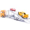 Siku 3944, Man Car Transporter, 1:50, Includes 2 Toy Cars, Metal/Plastic, Yellow/Silver, Detachable Trailer, Lowerable Platform view 4