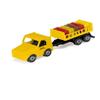 Siku 1702 DHL Plastic Cargo Aircraft with Accessories Red/Yellow Toy Model Includes Luggage Cart, Tow Bar, Brake Pads and Air Traffic Controller view 2