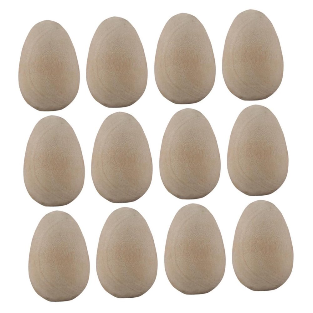 Anneome 12pcs Wooden Bird Painting Toys Boys and Ornaments for Creative Play Blank Bird Eggs for Painting Decor Educational Art Supplies