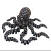 3D Printed Spotted Octopus - Articulated Multicolor Fidget Toy, Medium (Metal/Silver/Shiny Blue) view 1