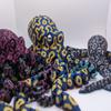 3D Printed Spotted Octopus - Articulated Multicolor Fidget Toy, Medium (Metal/Silver/Shiny Blue) view 3