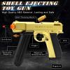 DaoDaoZhu Soft Bullet Toy Gun Pistol with Shell Ejecting for Indoor/Outdoor Shooting Games, Halloween Costume Fake Prop Gun Model, Educational Play Toy Guns, Christmas/Birthday Gifts (Gold) view 2