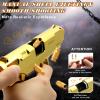 DaoDaoZhu Soft Bullet Toy Gun Pistol with Shell Ejecting for Indoor/Outdoor Shooting Games, Halloween Costume Fake Prop Gun Model, Educational Play Toy Guns, Christmas/Birthday Gifts (Gold) view 3