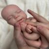 Abenduot 13inch Pascale Baby Full Body Platinum Silicone Baby Dolls Lifelike Painted Reborn Silicone Girl Dolls Kids Toys view 2