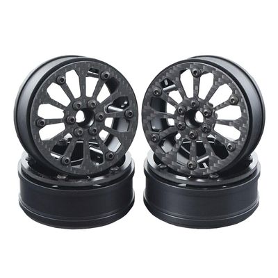 AOLTNRC 2.2 Carbon Fiber Wheels Rim for 1/10 RC Crawler LCG Cheater Rigs Capra SCX10 Pro GSPEED V4 TRX4 Element Enduro Upgrades Accessories (4pcs C)