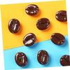 FAVOMOTO 25pcs Lifelike Artificial Coffee Beans Decor for Creative Projects Photography Props and Home Kitchen Enhancement Realistic Faux Resin Coffee Beans view 2