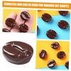 FAVOMOTO 25pcs Lifelike Artificial Coffee Beans Decor for Creative Projects Photography Props and Home Kitchen Enhancement Realistic Faux Resin Coffee Beans view 3