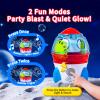 Rocket-Shaped Bubble Machine for Kids & Pets - Dual Powerful Bubble Outlets, Automatic 360 Rotation, Adjustable LED Lights & Music  Ideal for Indoor/Outdoor Birthday Parties view 3