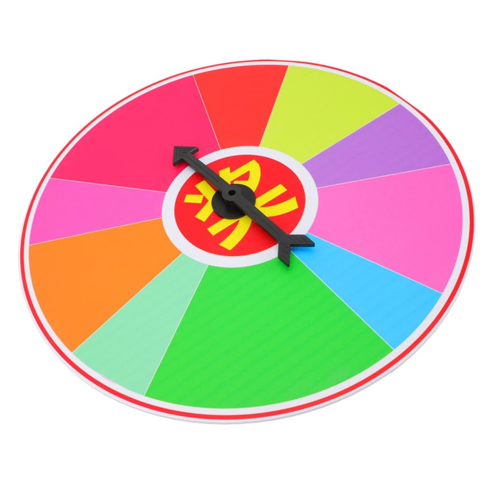 FAVOMOTO Festival Prize Wheel Game Prop Reusable Wheel for Party Fun Interactive Game for Weddings Birthdays and Family Gatherings