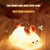 Kjsokoy Big Face Rabbit Light, LED Portable Rechargeable Bunny Night Lamp, USB Dimmable Rabbit Night Light for Baby Nursery, Silicone Touch Lamp for Bedroom (C-Warm Light Monochrome Version) view 3
