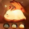 Kjsokoy Big Face Rabbit Light, LED Portable Rechargeable Bunny Night Lamp, USB Dimmable Rabbit Night Light for Baby Nursery, Silicone Touch Lamp for Bedroom (C-Warm Light Monochrome Version) view 4